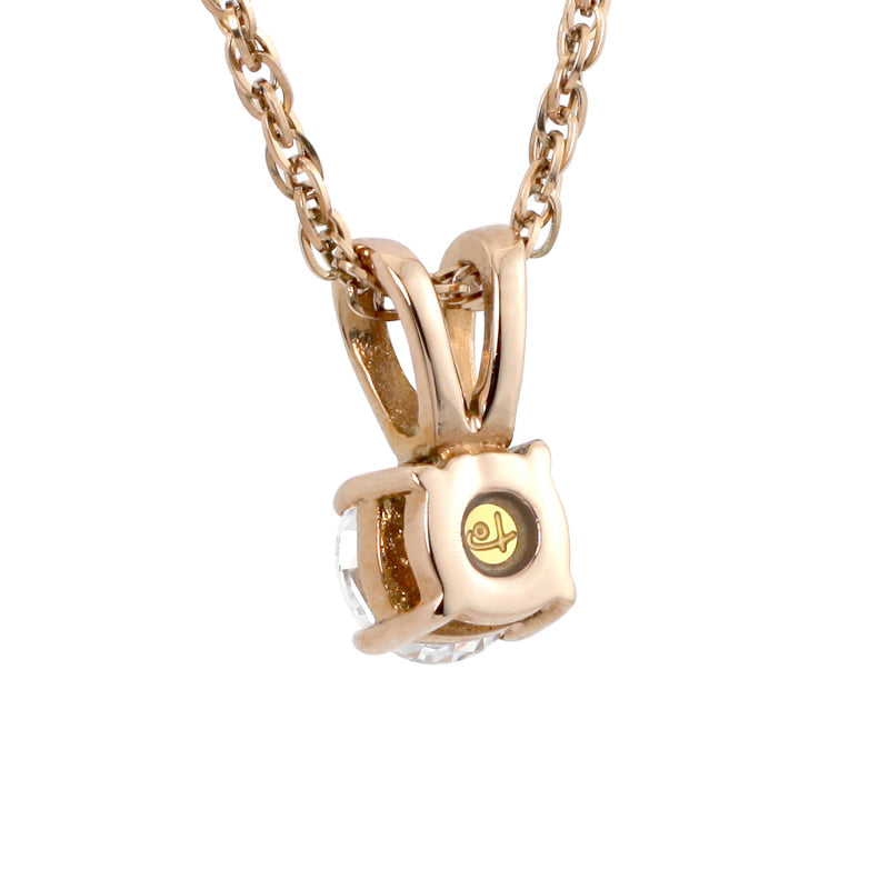 Solitaire CZ Pendant-Rose Gold (SS) - view 3