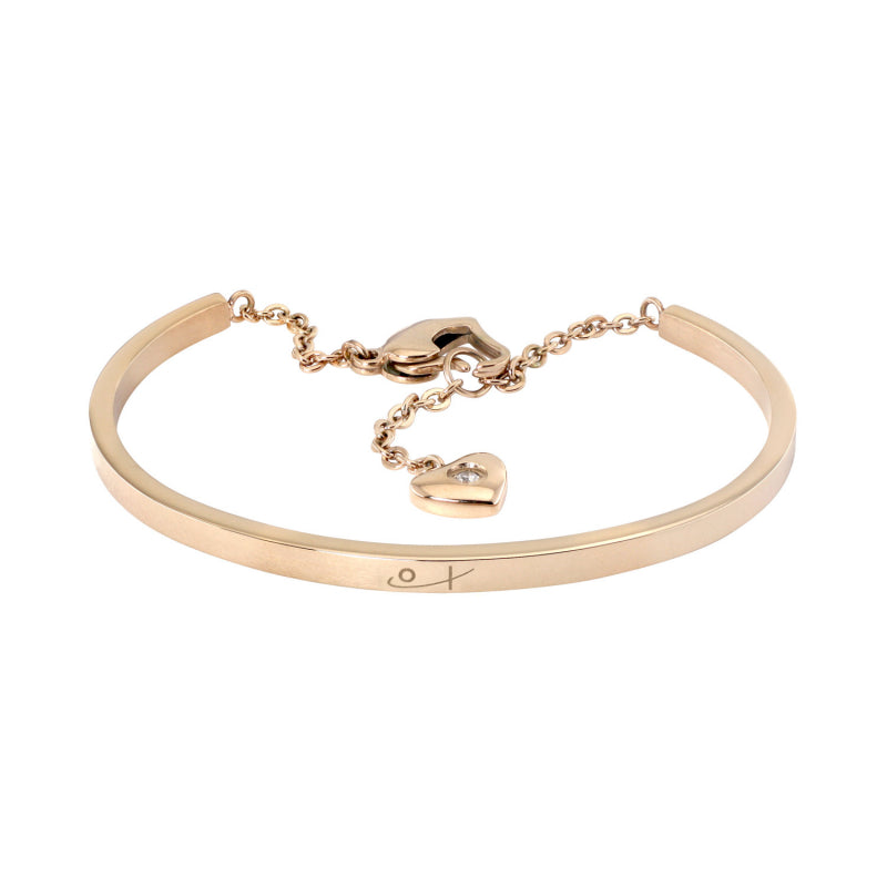 Rose Gold Heart Cuff (SS) - main