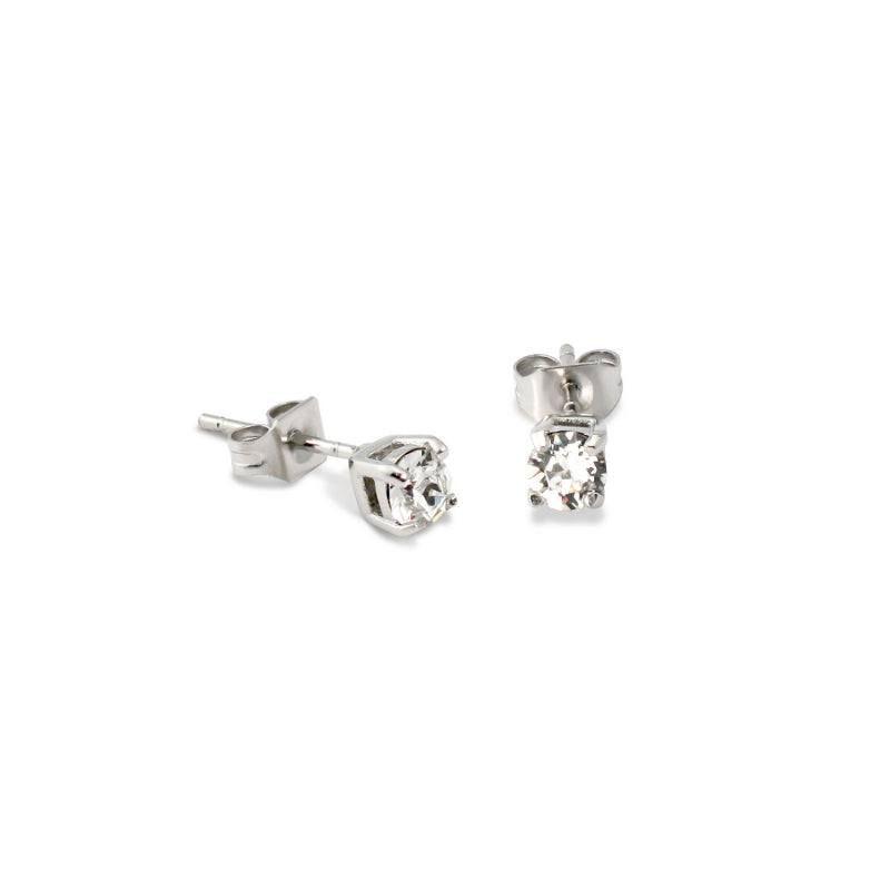 Solitaire Stud Earrings 4mm (SS) - main