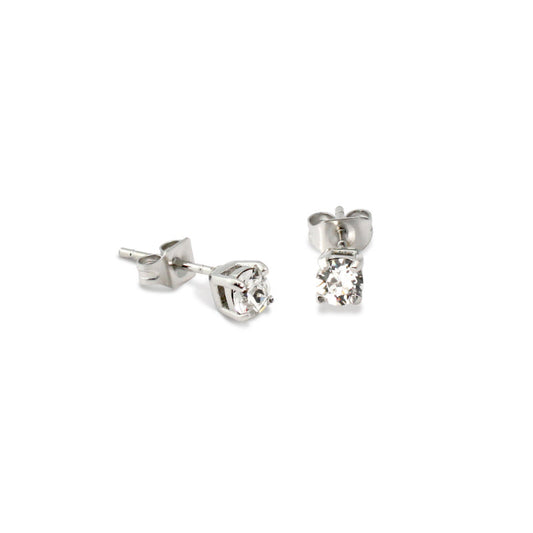 Solitaire Stud Earrings 4mm (SS) - main