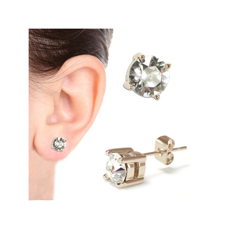 Solitaire Stud Earring Gold 6mm (SS) - main