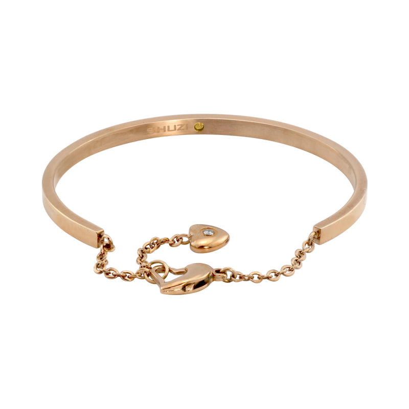 Rose Gold Heart Cuff (SS) - view 3
