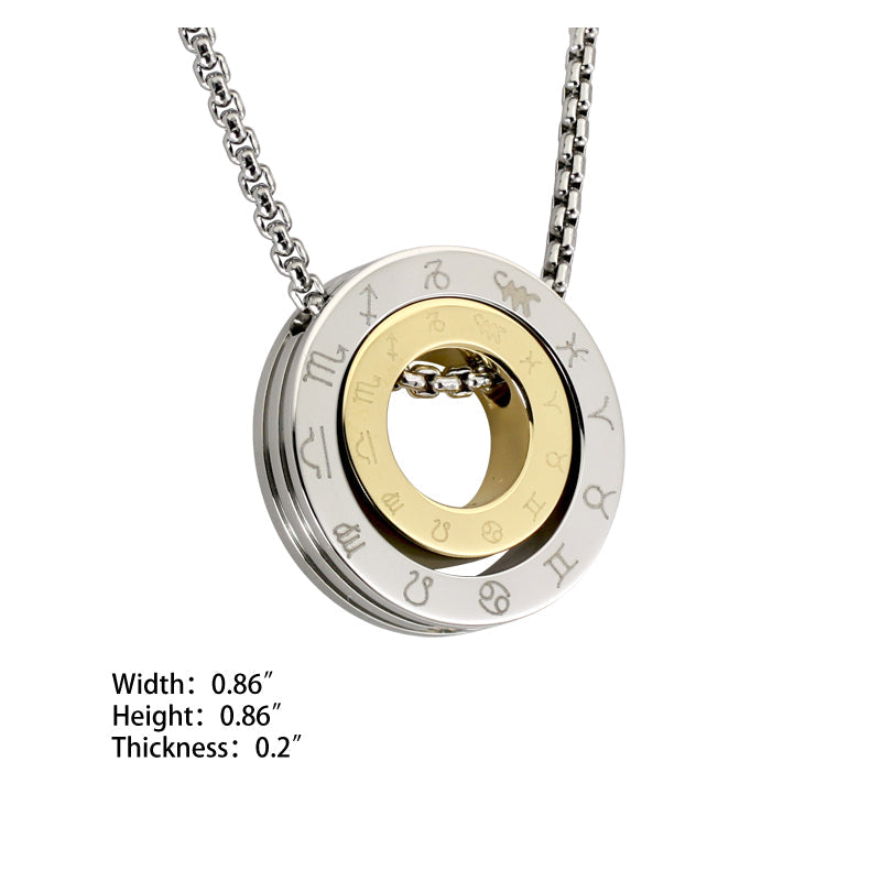 Astrology Circular Pendant (SS) - view 2