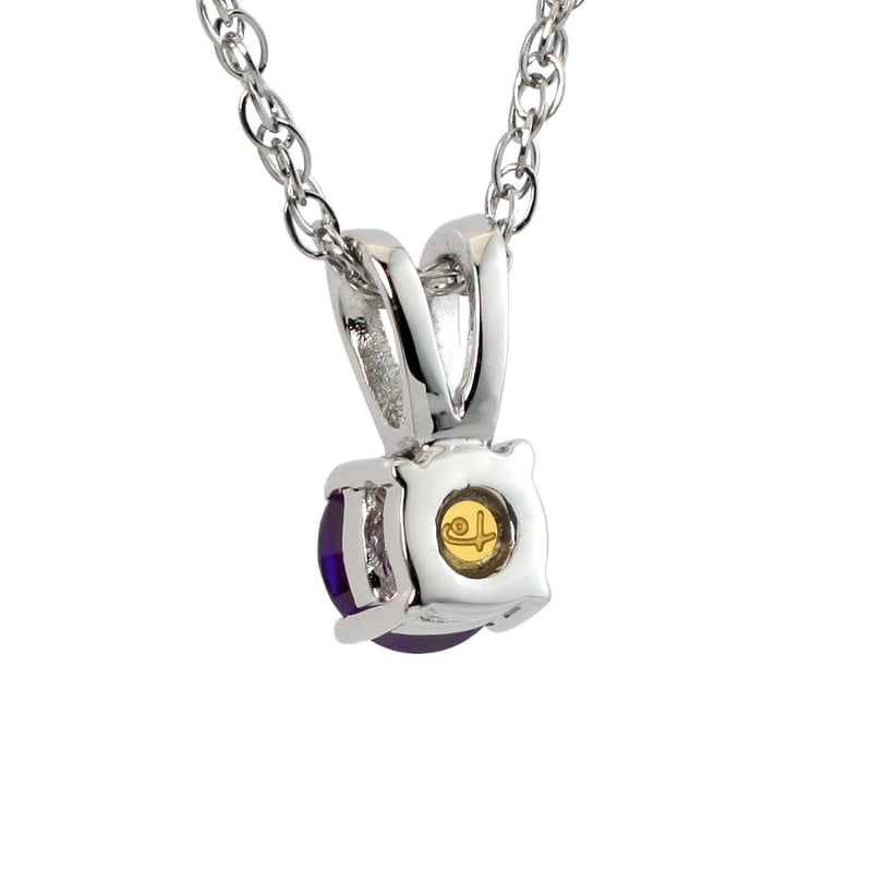 Solitaire CZ Pendant (Rhodium SS) - view 8