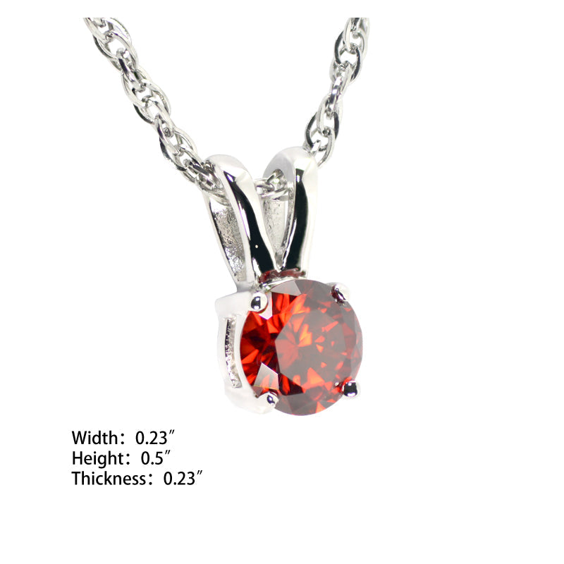 Solitaire CZ Pendant (Rhodium SS) - view 6