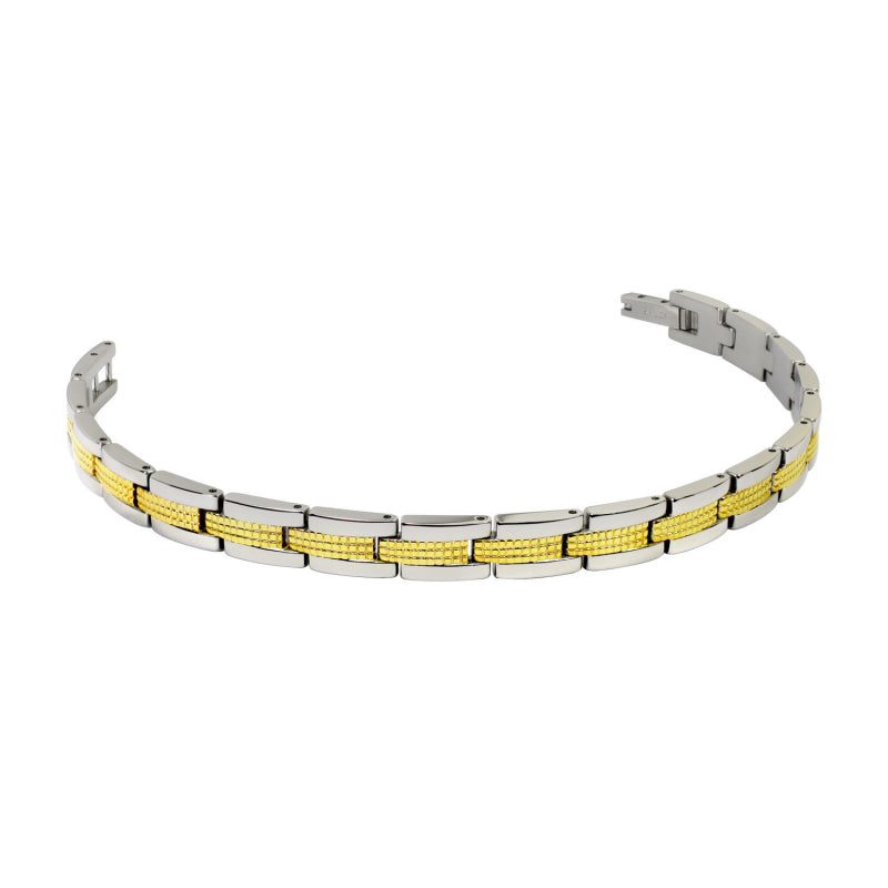 Textured Two Tone Bracelet (Ti) - main