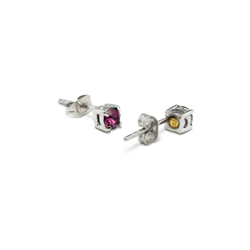 Solitaire Stud Earrings 4mm (SS) - view 5