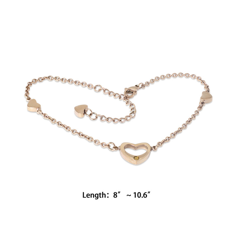 Heart Anklet Rose Gold (SS) - view 2