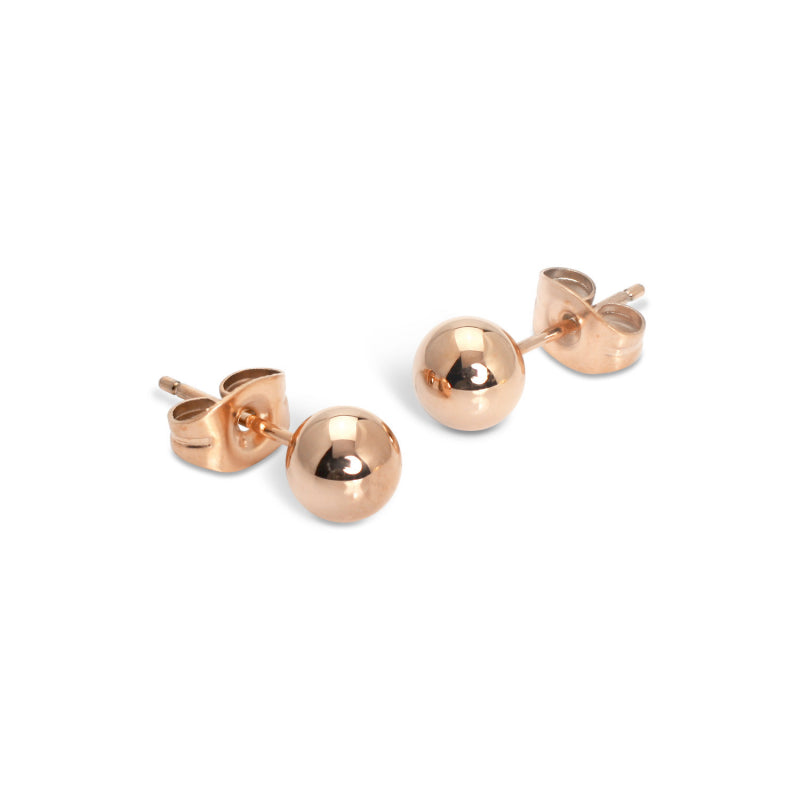 6mm Ball Stud Earrings RG (SS) - main