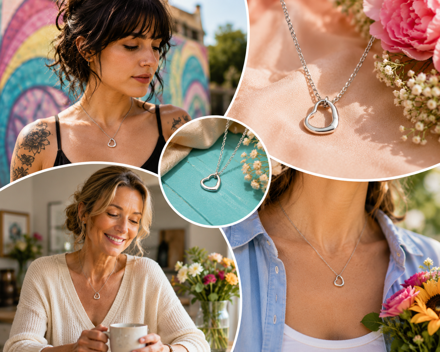 Curved Heart Pendant (SS)